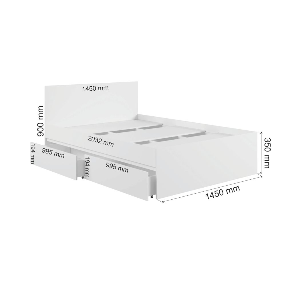МС Мадера Кровать с ящ. К1.4М с дсп 1400*2000 б/матр. (лдсп кашемир)