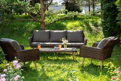 "Прованс" лаунж-зона плетеная из искусственного ротанга, цвет коричневый