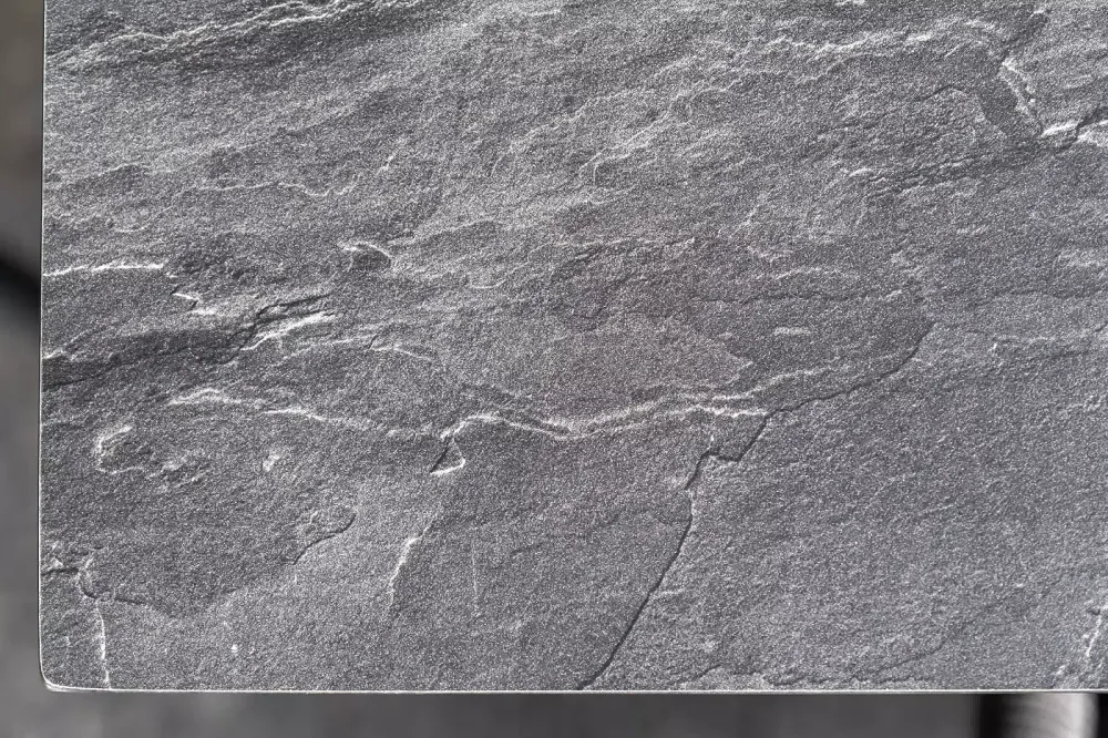 "Венето" обеденный стол из HPL 160х80см, цвет "серый гранит", каркас черный