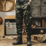 Американские камуфляжные повседневные брюки мужские весенне-осенние свободные прямые карманы, большие карманные тренды ретро десантники брюки