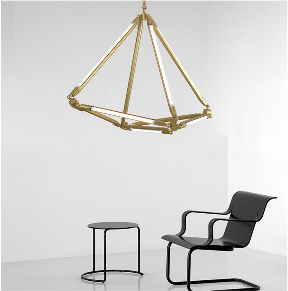 Ceiling design lamp  Shy by Bec Brittain (9 hands,  vertical)