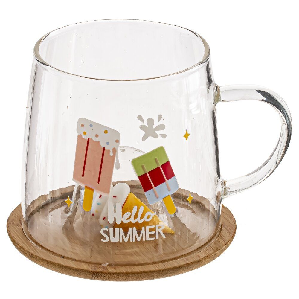 GAEM Кружка с крышкой 320 мл, L7 W7 H8 см, 4в.