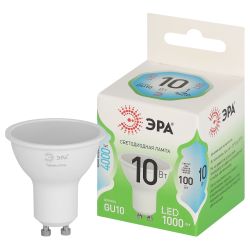 Лампочка светодиодная ЭРА GREEN LINE LED MR16-10W-840-GU10 GL GU10 10 Вт софит яркий белый свет