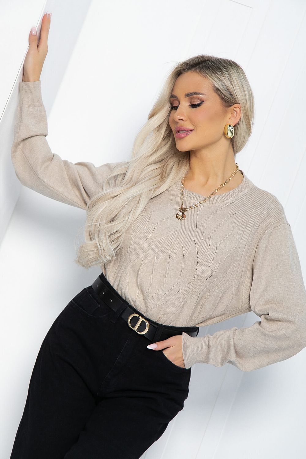 Джемпер Долорес (бежевый) Б12166-12 LT Collection (Акция)