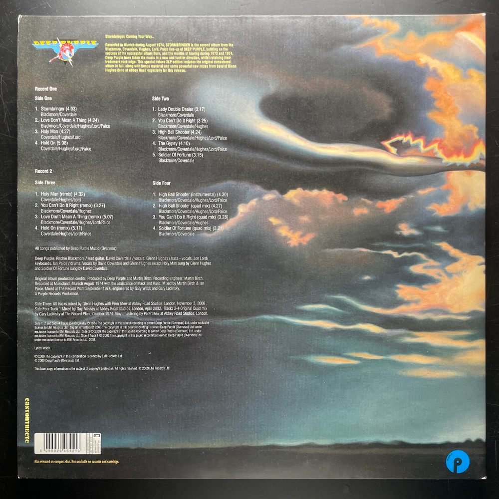 Deep Purple ‎– Stormbringer 2LP (Англия 2009г.)