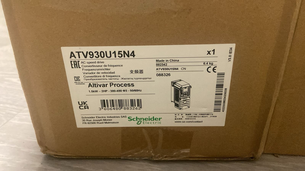 Частотный преобразователь Schneider Electric ATV930U15N4, 1,5 кВт