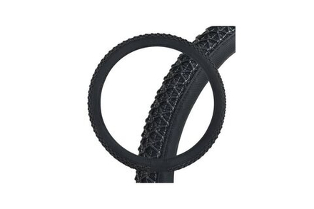 Оплетка руля Skyway ЕСО S01102258 (M) черная кожа плетение