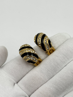 Клипсы с эмалью и кристаллами Christian Dior
