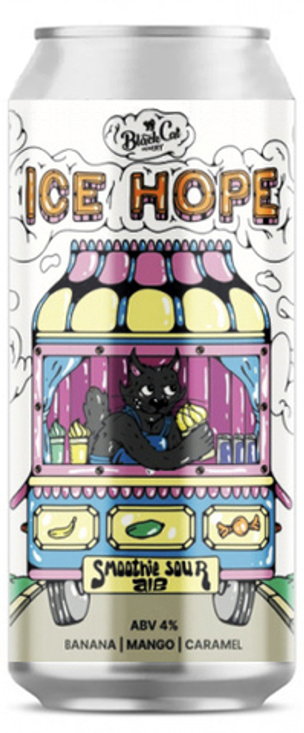 Пиво Блэк Кэт Айс Хоуп / Black Cat Ice Hope 0.45 - банка