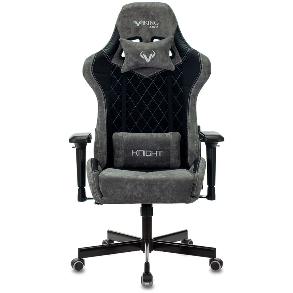 Кресло игровое ZOMBIE VIKING 7 KNIGHT B FABRIC, ML, ткань/экокожа черный, реклайнер (до 150кг)