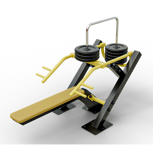 Уличный тренажер №104, Жим от груди лежа, 2230*1100*1480 мм.