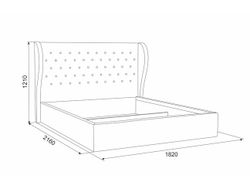 Кровать "Жасмин" с ортопедическим основанием (изумруд), велюр, Мебельсон, г. Ижевск