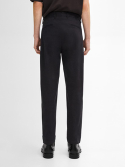 Massimo Dutti Брюки свободного кроя из смесового хлопка, темно-синий