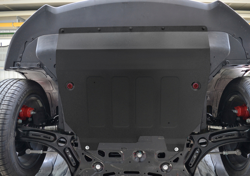 Защита картера и КПП АвтоБроня для Geely Coolray SX11 (V - 1.5) 2020-н.в., штампованная, сталь 1.8 мм, с крепежом, 111.01922.1