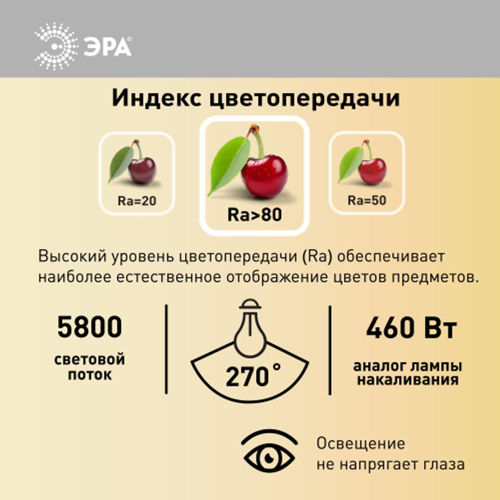 Лампа светодиодная POWER ЭРА RED LINE LED T120-60W-4000-E27/E40 R 60Вт колокол нейтральный белый свет E27/E40