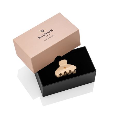 Balmain Hair Couture Заколка-краб для волос бежевая размер S Balmain pince beige