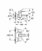 Смеситель для ванны Grohe Lineare New 33849DC1