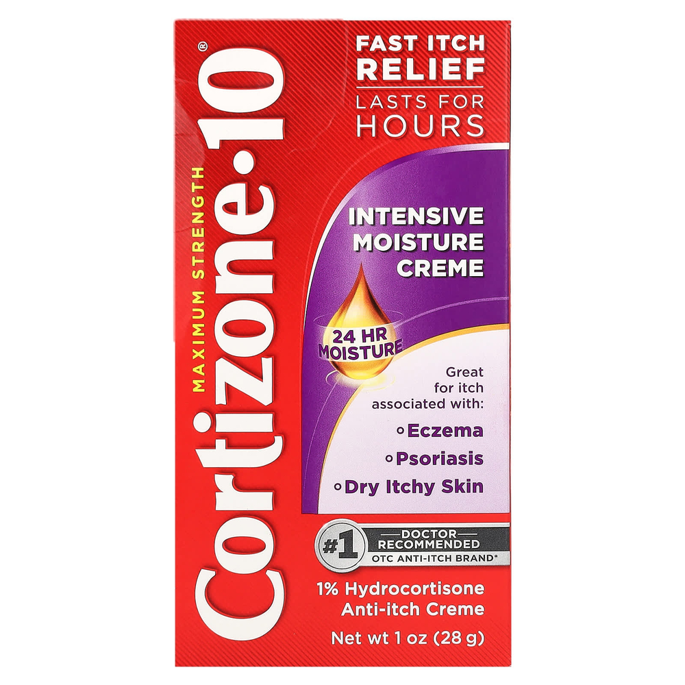 Cortizone 10, Maximum Strength, интенсивное увлажняющий крем, 28 г (1 унция)