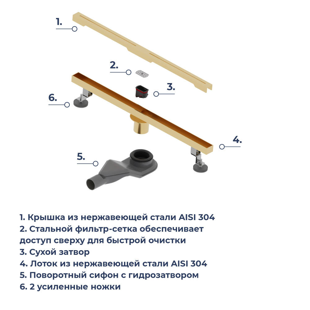 Душевой трап RGW SDR-52Gb (800)