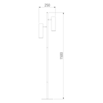 Торшер с поворотными плафонами 01087/2 латунь