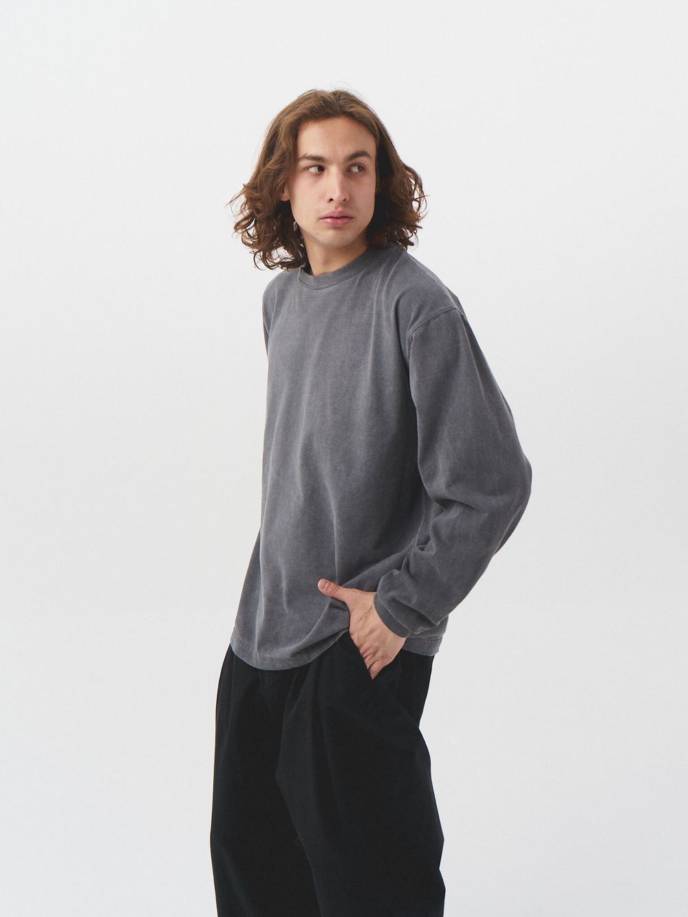 Лонгслив Меч SS23 Garment Dyed Grey
