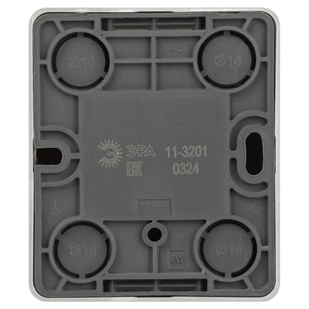 Розетка ЭРА Эксперт 11-3201-03 TV одиночная, IP20, ОУ, алюминий