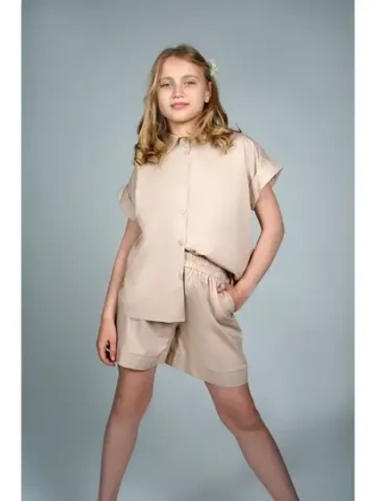 Костюм для девочки летний шорты рубашка