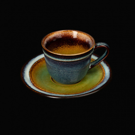 Чайная пара 210мл, синий+зеленый "Corone Verde"