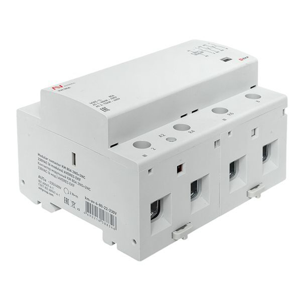 Контактор модульный EKF km-av-6-80-22-230V