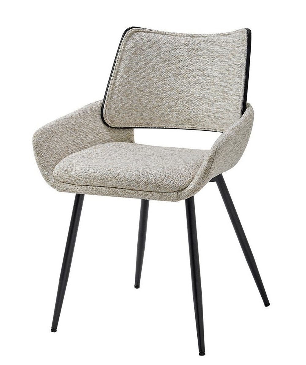 Стул JY6286X-T2 бежевый #OTE TOPIC103/черный