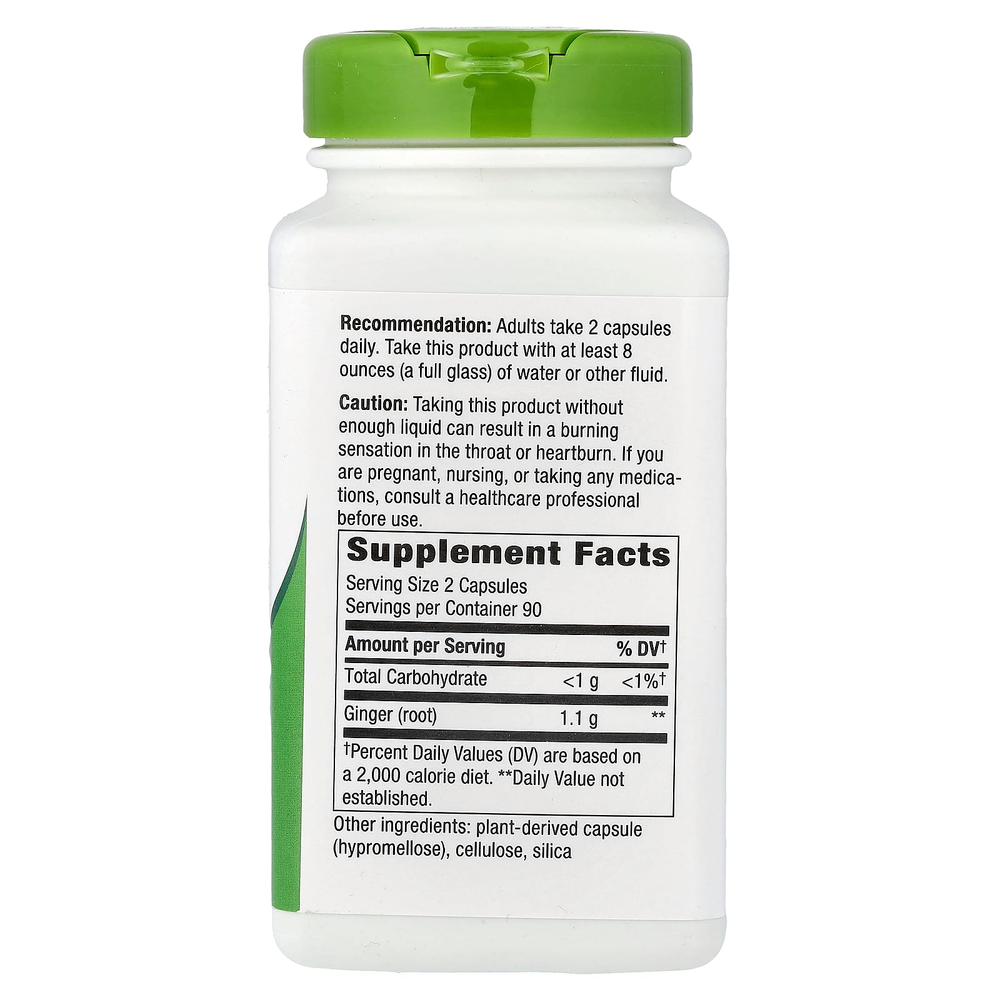 Nature's Way, корень имбиря, 180 веганских капсул (550 мг в 1 капсуле)