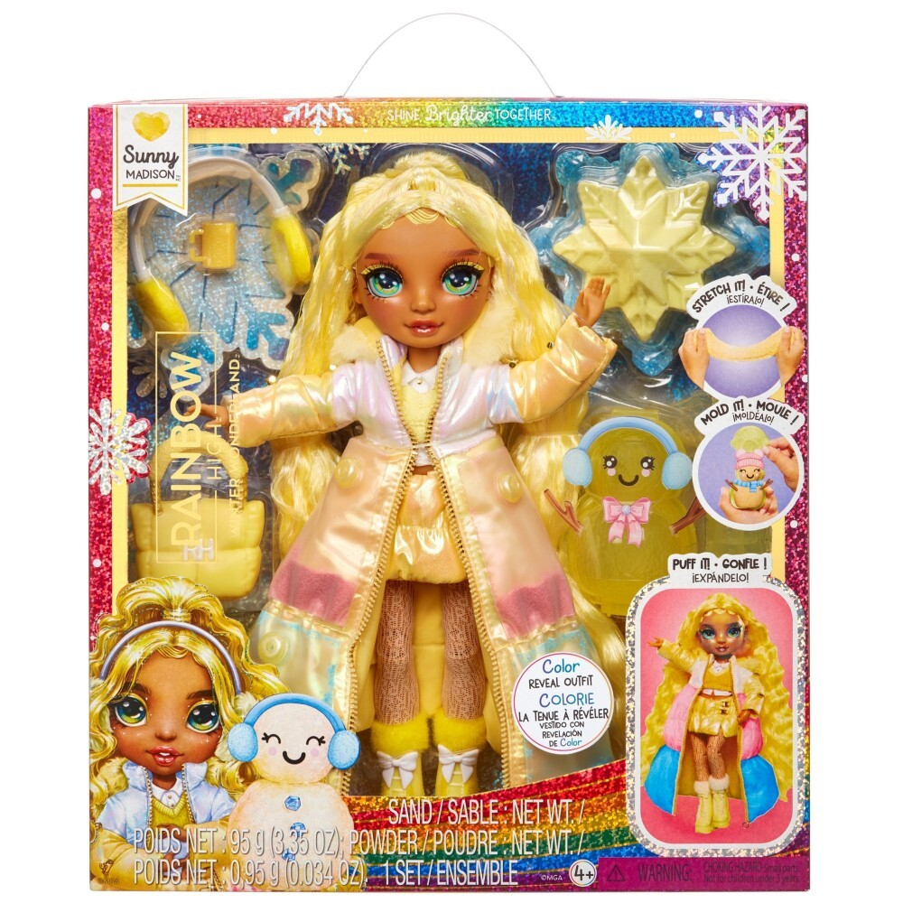 Rainbow High - Модная кукла Sunny Madison (желтая) Winter Wonderland 120858 / артикул   120810 120858  / GTIN 035051120858