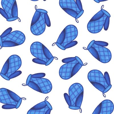 Прихватки-рукавицы синие