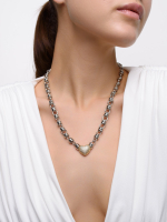 Колье "Round ring heart" Bicolor