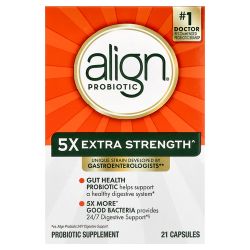 Align Probiotics, пробиотик, 21 капсула (50 мг в 1 капсуле)
