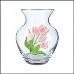Ваза стеклянная 14,4см «Весенние тюльпаны» D43206/01