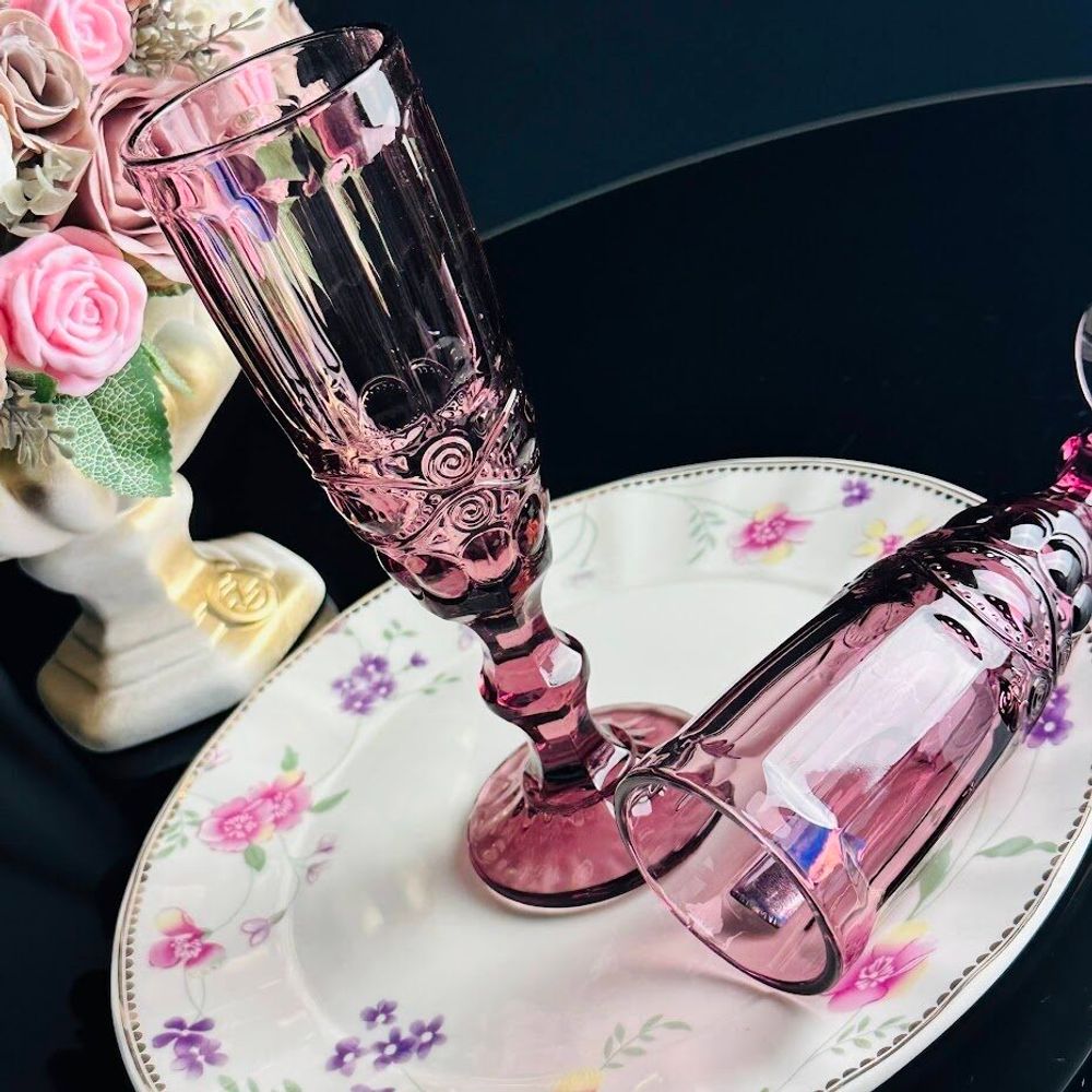 Lenardi 588-442 Набор из 6 фужеров 170 мл в под.уп.(х4) Розовый