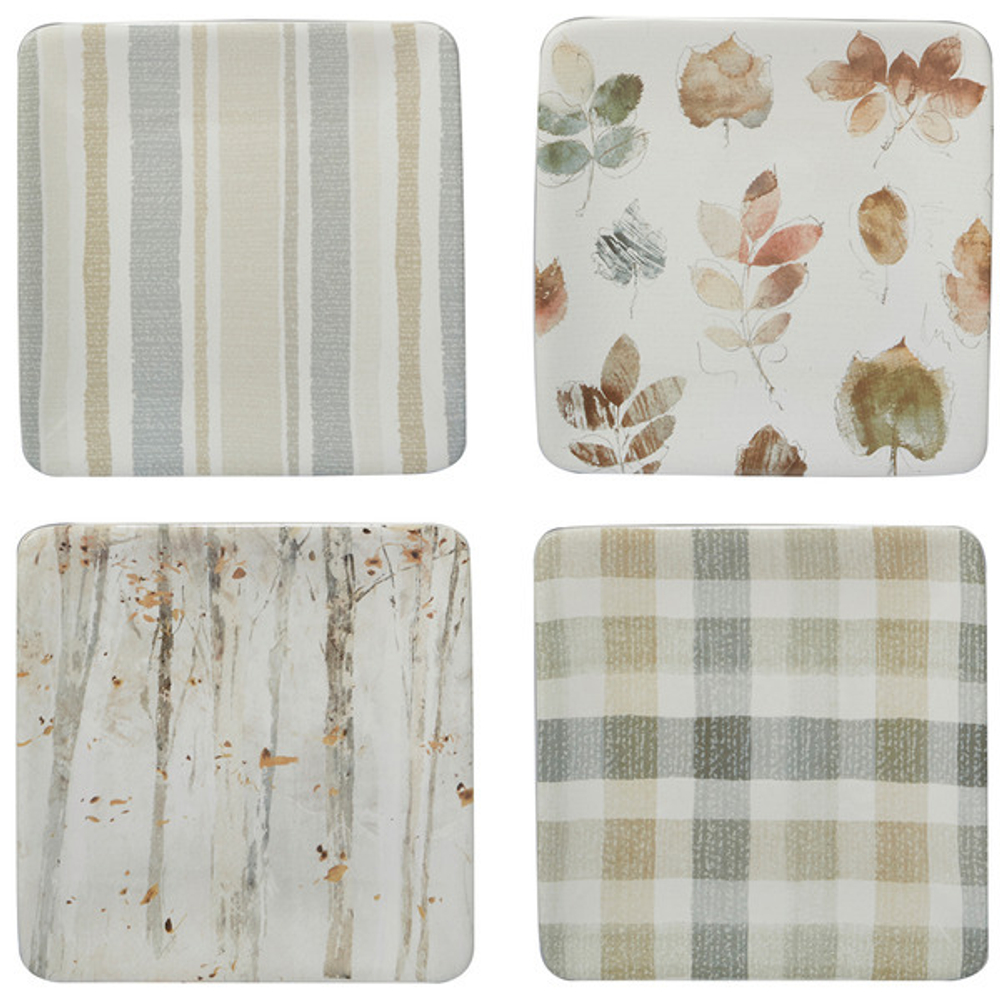 Тарелка для закусок квадратная Certified Int. Прогулка в лесу 15см