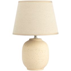 Настольная лампа Rivoli Naomi 7551-501 1 х Е14 40 Вт керамика бежевая с абажуром | Rivoli