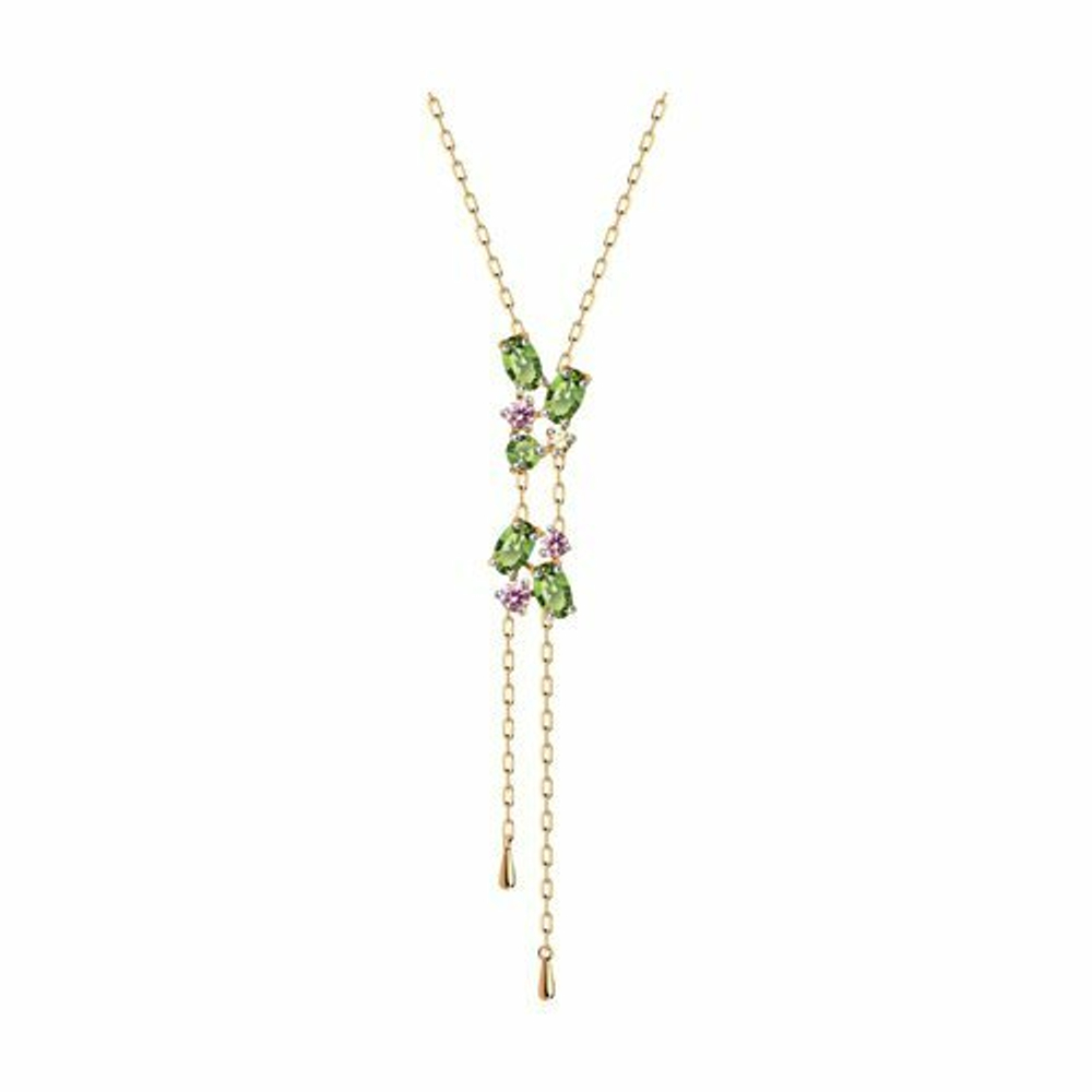 Колье из золота с фианитами Swarovski