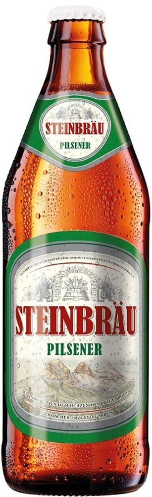 Пиво Штайнброй Пилсенер / Steinbrau Pilsener 0.5 - стекло