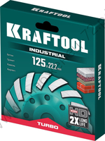 KRAFTOOL Turbo d 125 мм, сегментная алмазная шлифовальная чашка, INDUSTRIAL (33368-125)