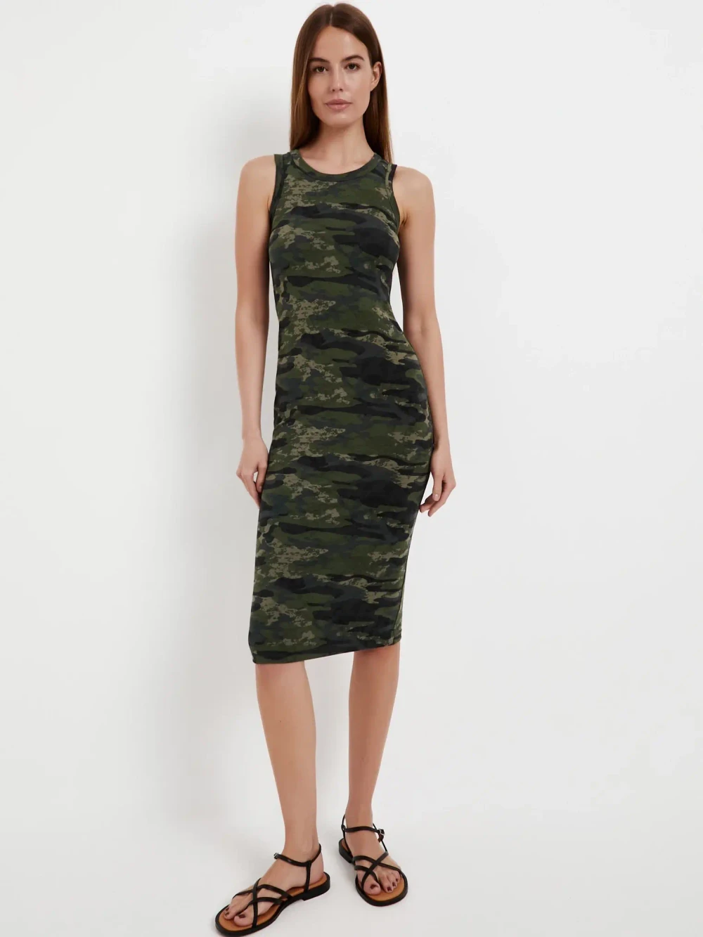 Платье Футляр Камуфляжный