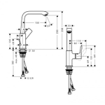 Смеситель для раковины поворотный излив Hansgrohe Metris 31087000