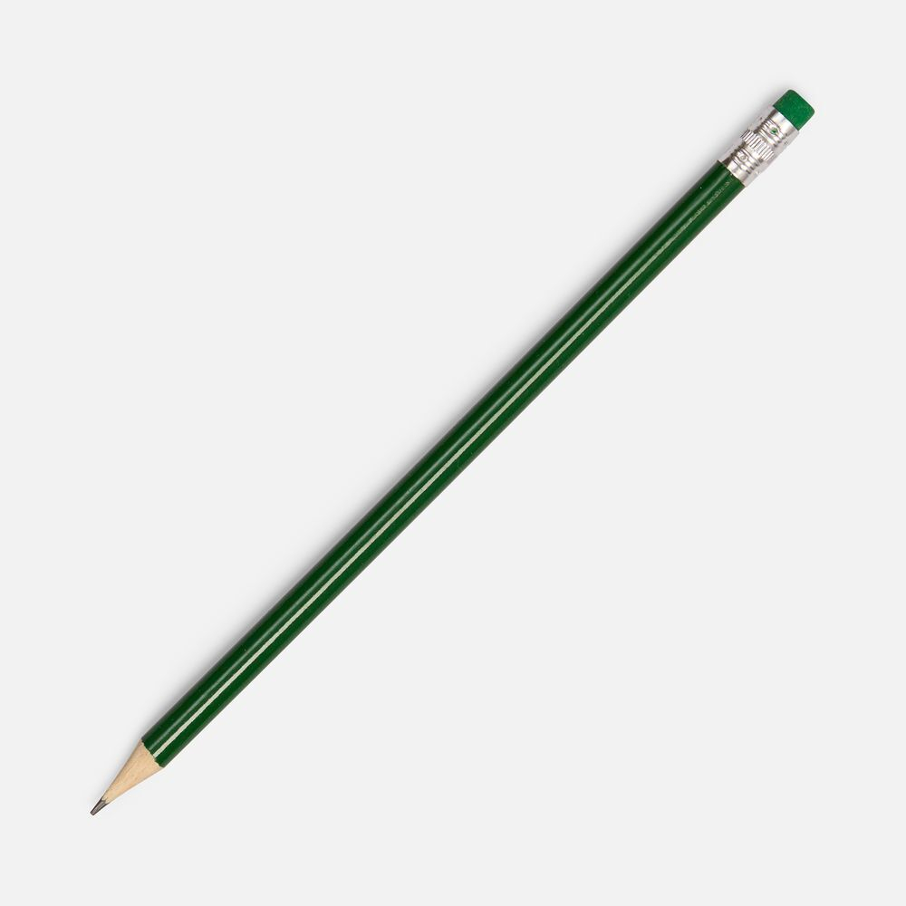 Карандаш простой Hand Friend с ластиком, зеленый