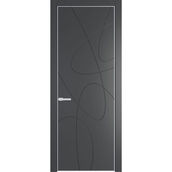 Фото межкомнатной двери эмаль Profil Doors 6PE графит глухая кромка матовая