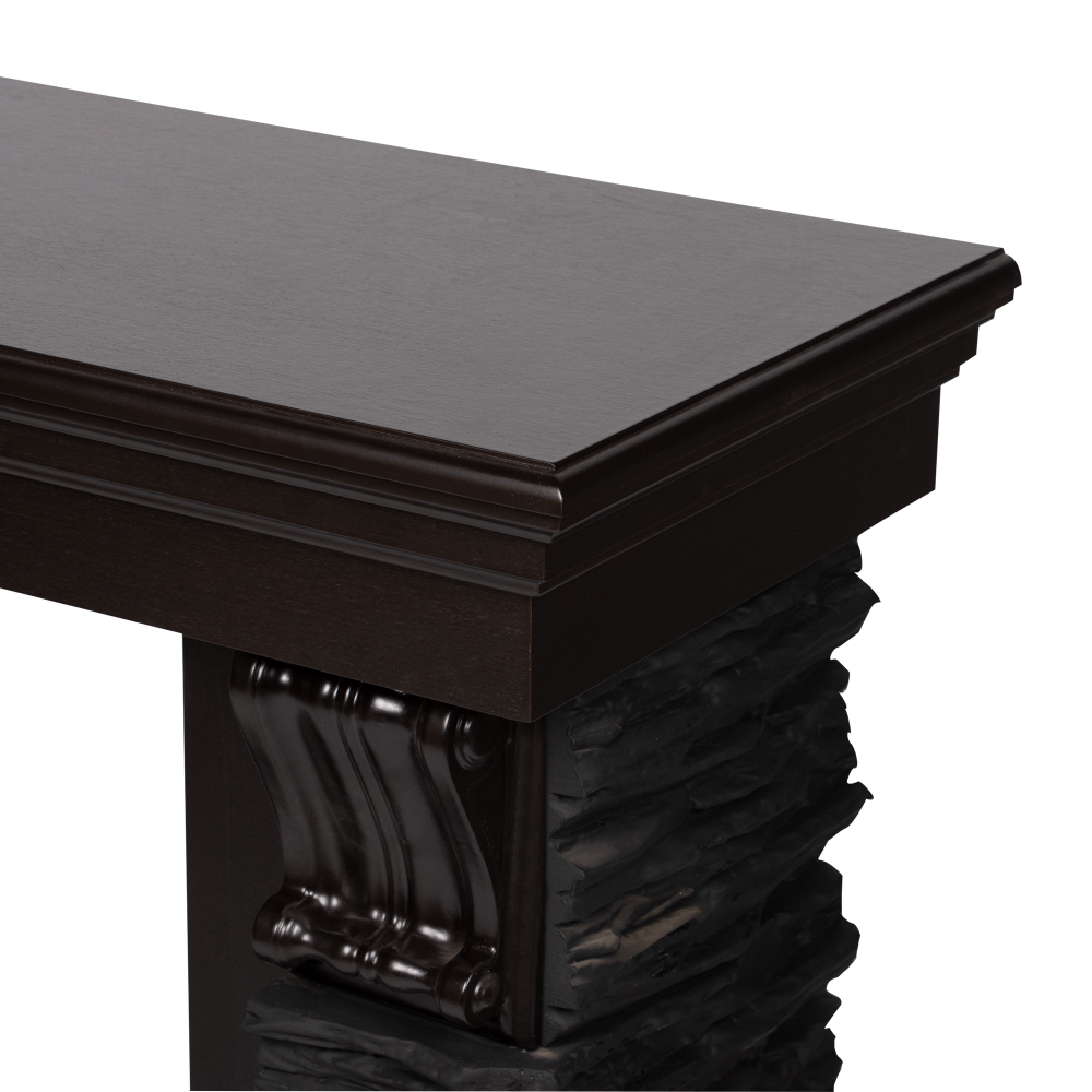 Портал Firelight Pietra Nuovo Classic камень сланец чёрный, шпон венге