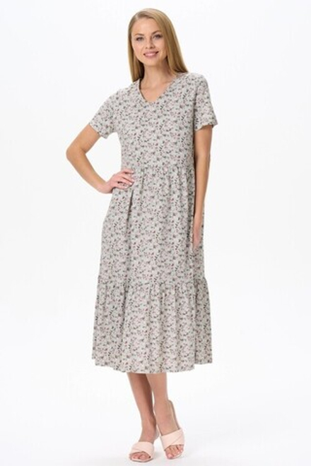 Платье летнее расклешенного силуэта из хлопкового полотна