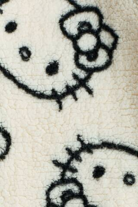 H&M Плюшевая куртка с принтом, кремовый