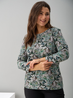 Лонгслив ЛНв-306/меланжорхидея-тропики